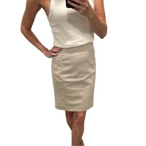 H&M Cream Pencil Skirt with Lining
